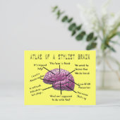 Hair Stylist Gifts "Atlas of a Stylist Brain" Postkarte (Stehend Vorderseite)
