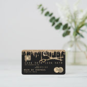 Hair Stylist Gold Glitzer Tropfen Schöne Kreditkar Visitenkarte (Stehend Vorderseite)