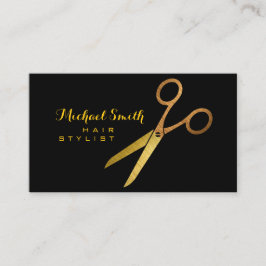 Hair Stylist Gold Scissors #2 Visitenkarte