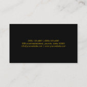 Hair Stylist Gold Scissors Script Modern Zebra #10 Visitenkarte (Rückseite)