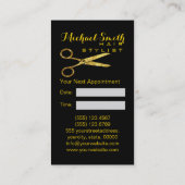 Hair Stylist Gold Scissors Script Termin #10 (Rückseite)
