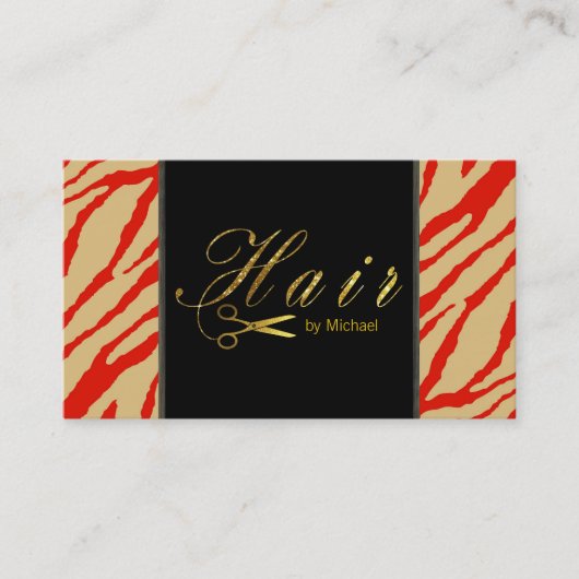 Hair Stylist Gold Scissors Script Termin #10 (Vorderseite)