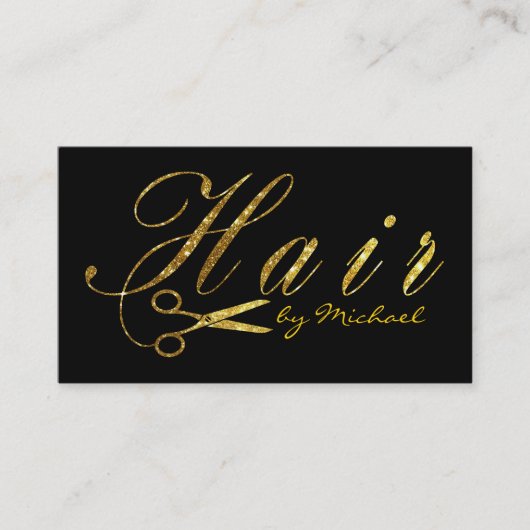 Hair Stylist Gold Scissors Script Termin #11 (Vorderseite)