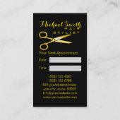 Hair Stylist Gold Scissors Script Termin #12 (Rückseite)