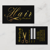 Hair Stylist Gold Scissors Script Termin #14 (Vorne/Hinten)