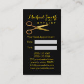 Hair Stylist Gold Scissors Script Termin #14 (Rückseite)