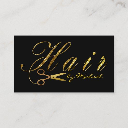 Hair Stylist Gold Scissors Script Termin #14 (Vorderseite)