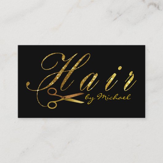Hair Stylist Gold Scissors Script Termin #15 (Vorderseite)