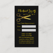 Hair Stylist Gold Scissors Script Termin #16 (Rückseite)