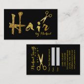 Hair Stylist Gold Scissors Script Termin #2 (Vorne/Hinten)