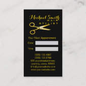 Hair Stylist Gold Scissors Script Termin #2 (Rückseite)