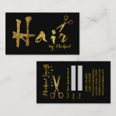Hair Stylist Gold Scissors Script Termin #3 (Vorne/Hinten)