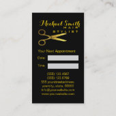 Hair Stylist Gold Scissors Script Termin #5 (Rückseite)