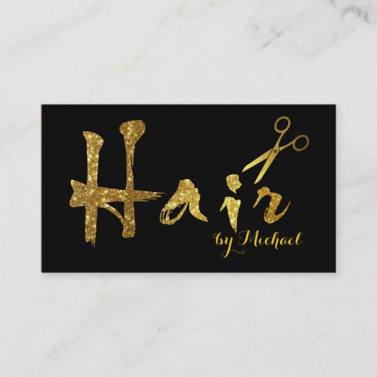 Hair Stylist Gold Scissors Script Termin #5 (Vorderseite)