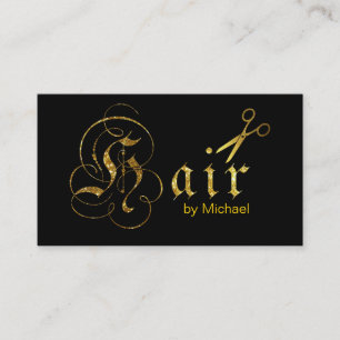 Hair Stylist Gold Scissors Script Termin #6