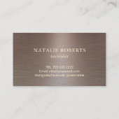 Hair Stylist Gold Script Moderner Kupfersalon Visitenkarte (Rückseite)