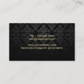 Hair Stylist Goldschere Moderner Leopard Salon Visitenkarte (Rückseite)