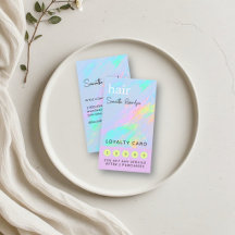 Hair Stylist Hairdresser Salon Holo Pastel Loyalty