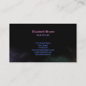 Hair Stylist Holographic Glitzer Glow Beauty Salon Visitenkarte (Rückseite)
