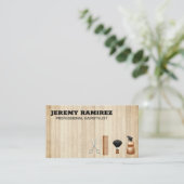 Hair Stylist | Holzkappen Visitenkarte (Stehend Vorderseite)