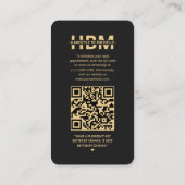 Hair Stylist Instagram Black Modern Visitenkarte (Rückseite)