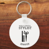 Hair Stylist Keyring Schlüsselanhänger (Vorderseite)