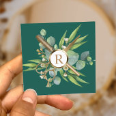 Hair Stylist Lashes Salon Aquamarin grün Quadratische Visitenkarte