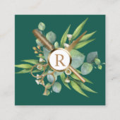 Hair Stylist Lashes Salon Aquamarin grün Quadratische Visitenkarte (Vorderseite)