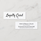 Hair Stylist Loyalty Punch Card Mini Visitenkarte (Vorne/Hinten)