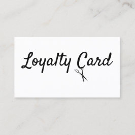 Hair Stylist Loyalty Punch Card Visitenkarte