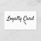 Hair Stylist Loyalty Punch Card Visitenkarte (Vorderseite)