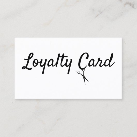 Hair Stylist Loyalty Punch Card Visitenkarte (Vorderseite)