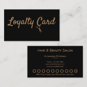 Hair Stylist Loyalty Punch Card Visitenkarte (Vorne/Hinten)