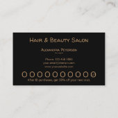 Hair Stylist Loyalty Punch Card Visitenkarte (Rückseite)