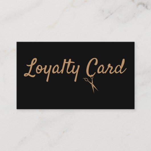 Hair Stylist Loyalty Punch Card Visitenkarte (Vorderseite)