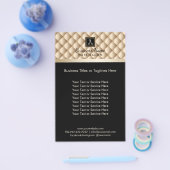 Hair Stylist Luxury Black & Gold Friseur Salon Flyer (Einzeln)