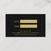 Hair Stylist Luxury Gold Scissors Damask Terminkarte (Rückseite)