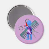 Hair Stylist Magnet (Vorderseite/Rückseite)