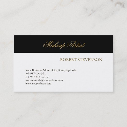 Hair Stylist Makeup Artist Business Card Visitenkarte (Vorderseite)