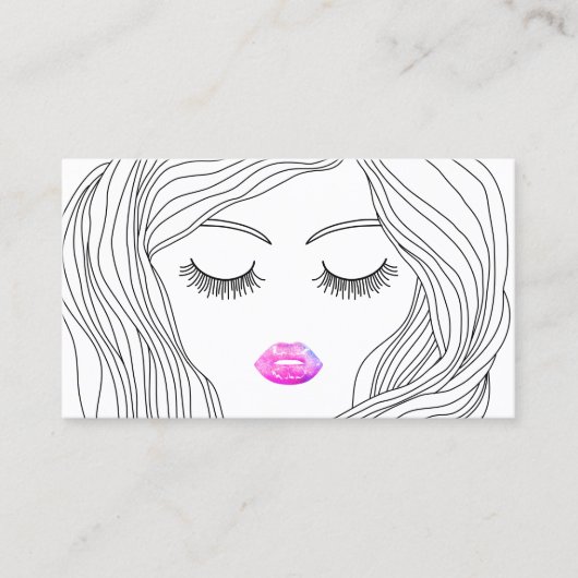 Hair Stylist Makeup Artist Stilvolle Handgemälde G Visitenkarte (Vorderseite)