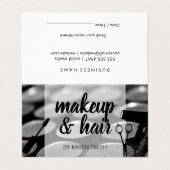 Hair Stylist | Makeup Artist Visitenkarten (Außenseite Aufgefaltet)