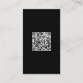 Hair Stylist Metallic Gold + Black QR Code Visitenkarte (Rückseite)