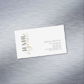 Hair Stylist Modern Minimalist Plain Profile Magnetische Visitenkarte (Beispiel)