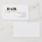 Hair Stylist Modern Minimalist Plain Profile Visitenkarte (Vorne/Hinten)
