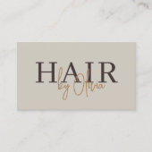 Hair Stylist Modern Neutral QR Code  Visitenkarte (Vorderseite)