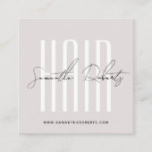 Hair stylist modern typography script pearl pink quadratische visitenkarte (Vorderseite)