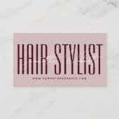 Hair stylist modern typography script purple visitenkarte (Vorderseite)