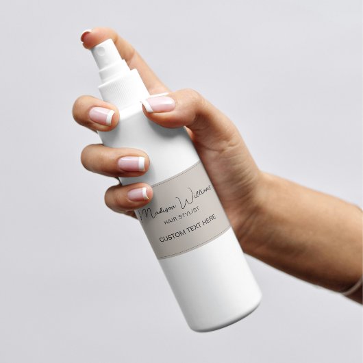 Hair Stylist Moderne Beige Rechteckiger Aufkleber