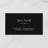 Hair Stylist Moderne Black & Gold Schere Visitenkarte (Rückseite)