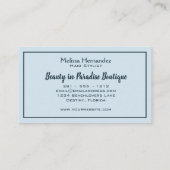 Hair Stylist Moderne trendy Tropical Leaf Grüne Visitenkarte (Rückseite)